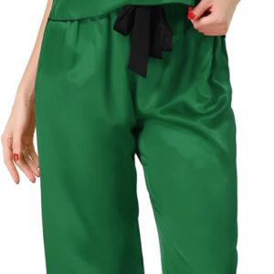 Womens Camisole Cami Pants Sets Sleepwear Nightwear Satin Pajama Party Silky Summer Pajamas Set