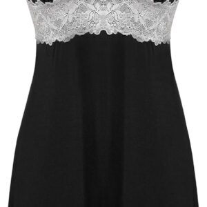 Sleepwear Women Chemise Nightgown Full Slip Lace Lounge Dress