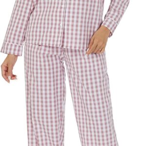 2024 Christmas Pajamas 100% Cotton Womens Pajamas Set 2 Piece Soft Button-Down Xmas PJs Set Sleepwear Loungewear S-XXL