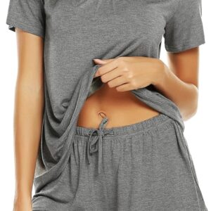 Women's Shorts Pajama Set Short Sleeve Sleepwear Nightwear Pjs S-XXL
